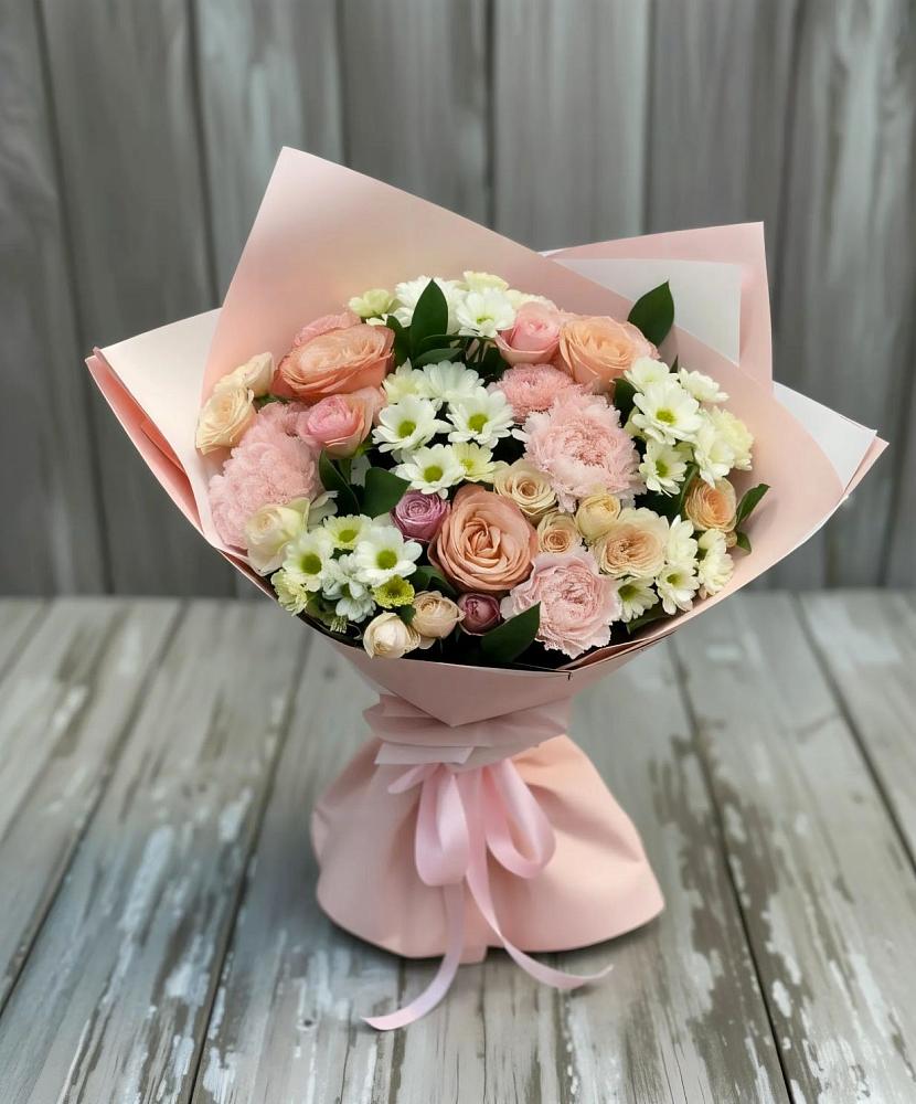 Букет цветов из: Гвоздики, Розы и Хризантемы в Молочном Вологодской области