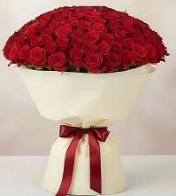 Букет 101 Красная роза Милано в Молочном Вологодской области