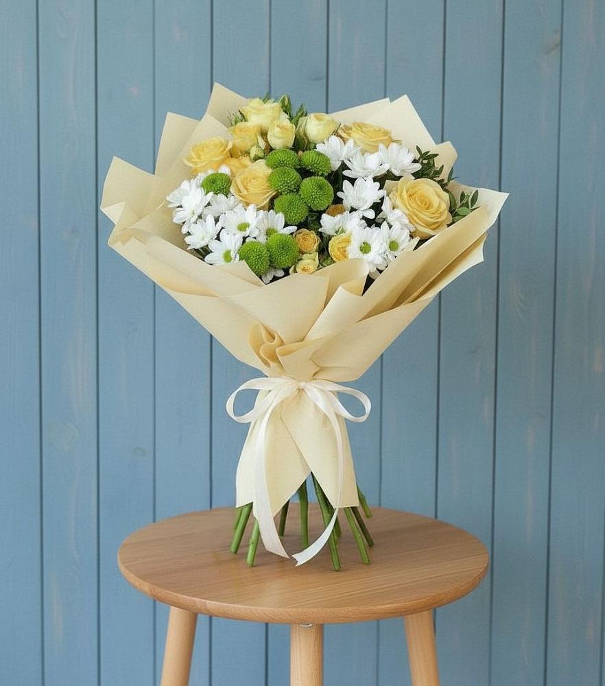 Букет цветов из: Хризантемы и Розы в Молочном Вологодской области