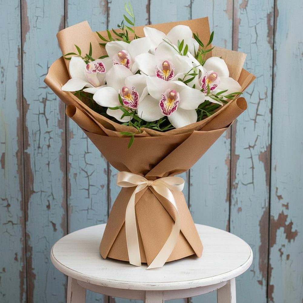 Букет цветов из: Орхидеи и Розы в Молочном Вологодской области