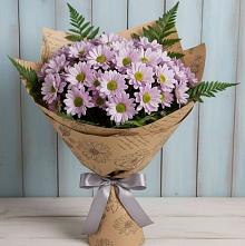 Букет цветов из:  Хризантемы #REPLACE_PRED# Молочном Вологодской области