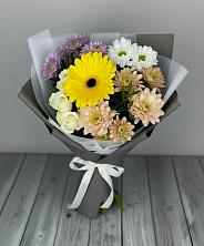 Букет цветов из:  Розы, Герберы и Хризантемы в Молочном Вологодской области