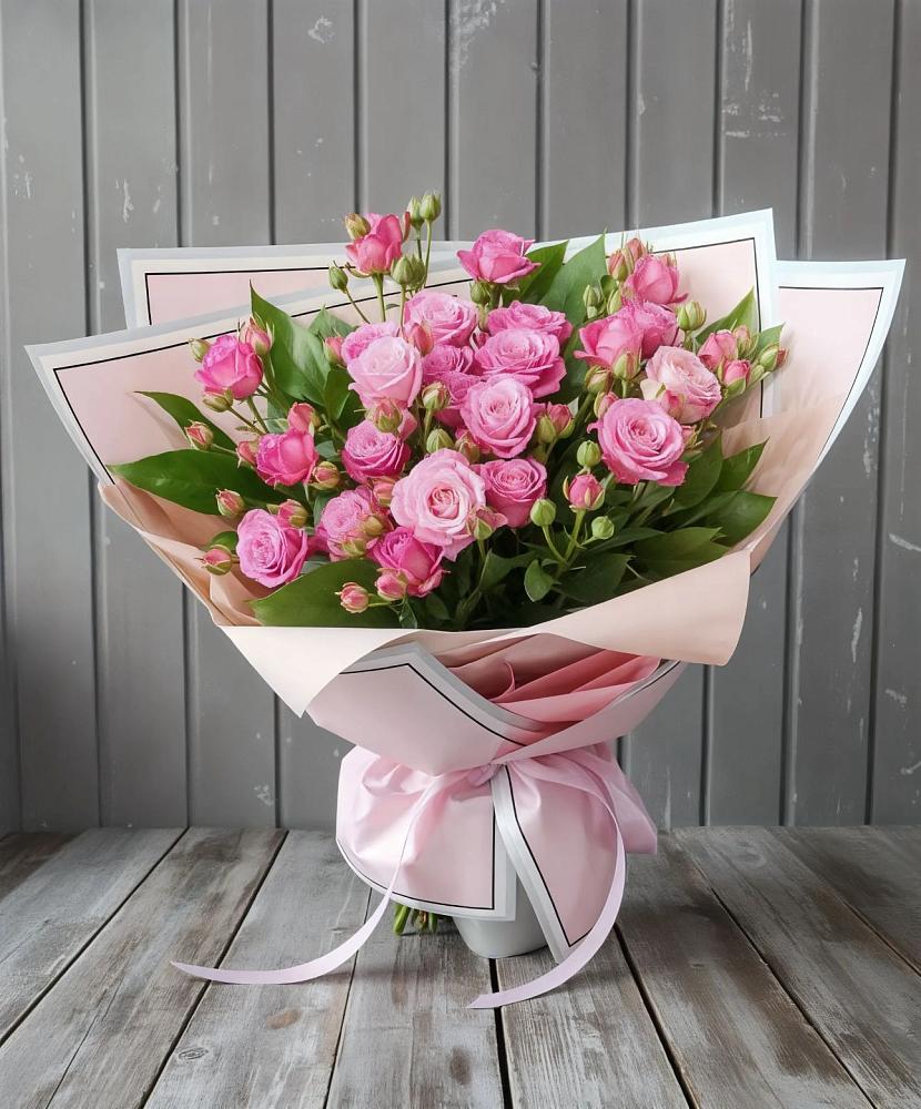 Букет Розовый кустик в Молочном Вологодской области