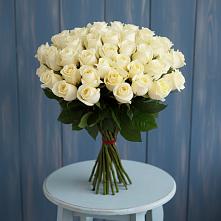 Букет 51 Белая роза Эдлесс Лав #REPLACE_PRED# Молочном Вологодской области