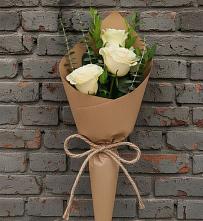 Букет цветов из:  Розы #REPLACE_PRED# Молочном Вологодской области