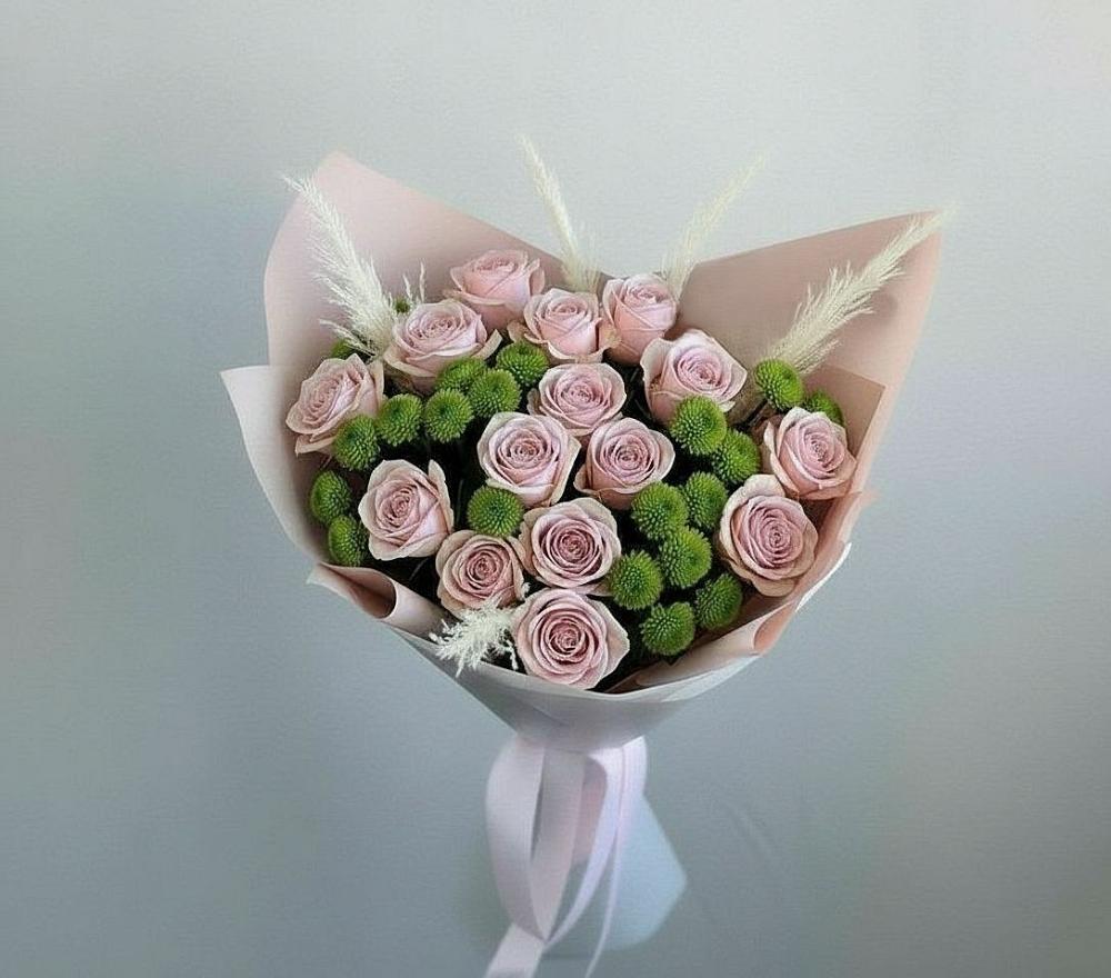 Букет цветов из: Розы и Хризантемы в Молочном Вологодской области