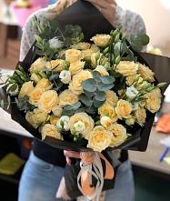 Букет цветов из:  Розы и Лизиантусы #REPLACE_PRED# Молочном Вологодской области