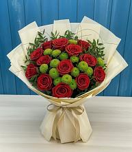 Букет цветов из:  Розы и Хризантемы в Молочном Вологодской области