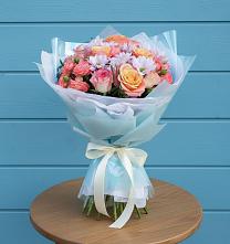 Букет цветов из:  Хризантемы и Розы в Молочном Вологодской области