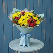 Букет цветов из:  Альстромерии и Хризантемы в Молочном Вологодской области